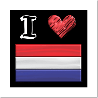 I love Flag from Niederlande Posters and Art